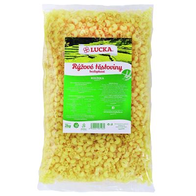 Kolínka rýžové těstoviny bezlepkové žluté 1x2kg Lucka